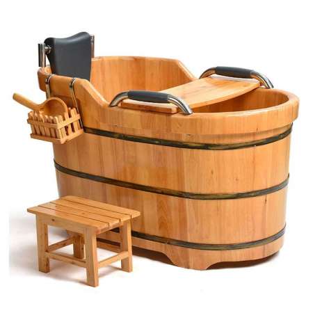 single adult soak wooden bathtub singapore